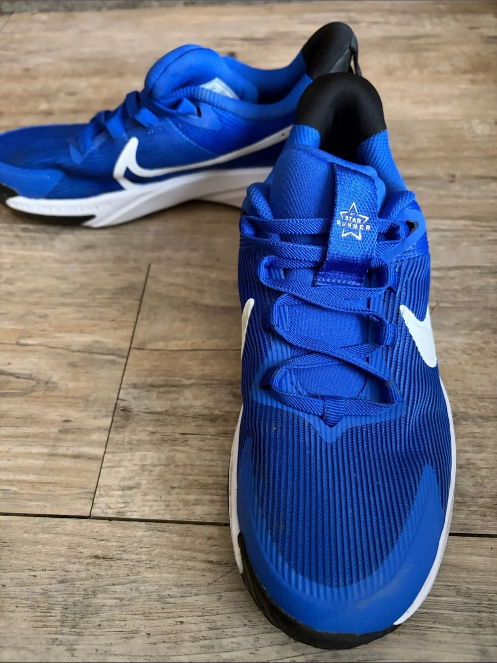 Nike Royal Blue Running Sneakers with White Swoosh